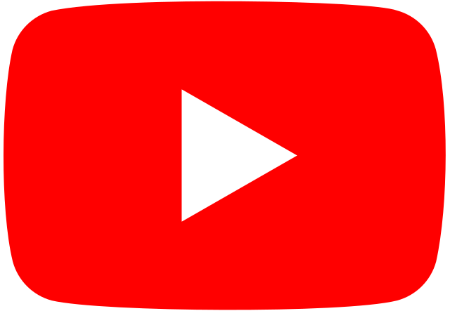 Red YouTube logo with white play button